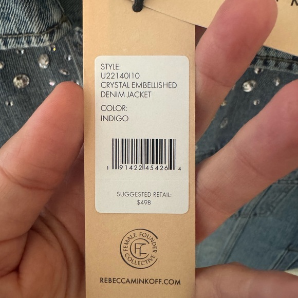 Rebecca Minkoff Studded Blue Jean Jacket - Picture 3 of 6